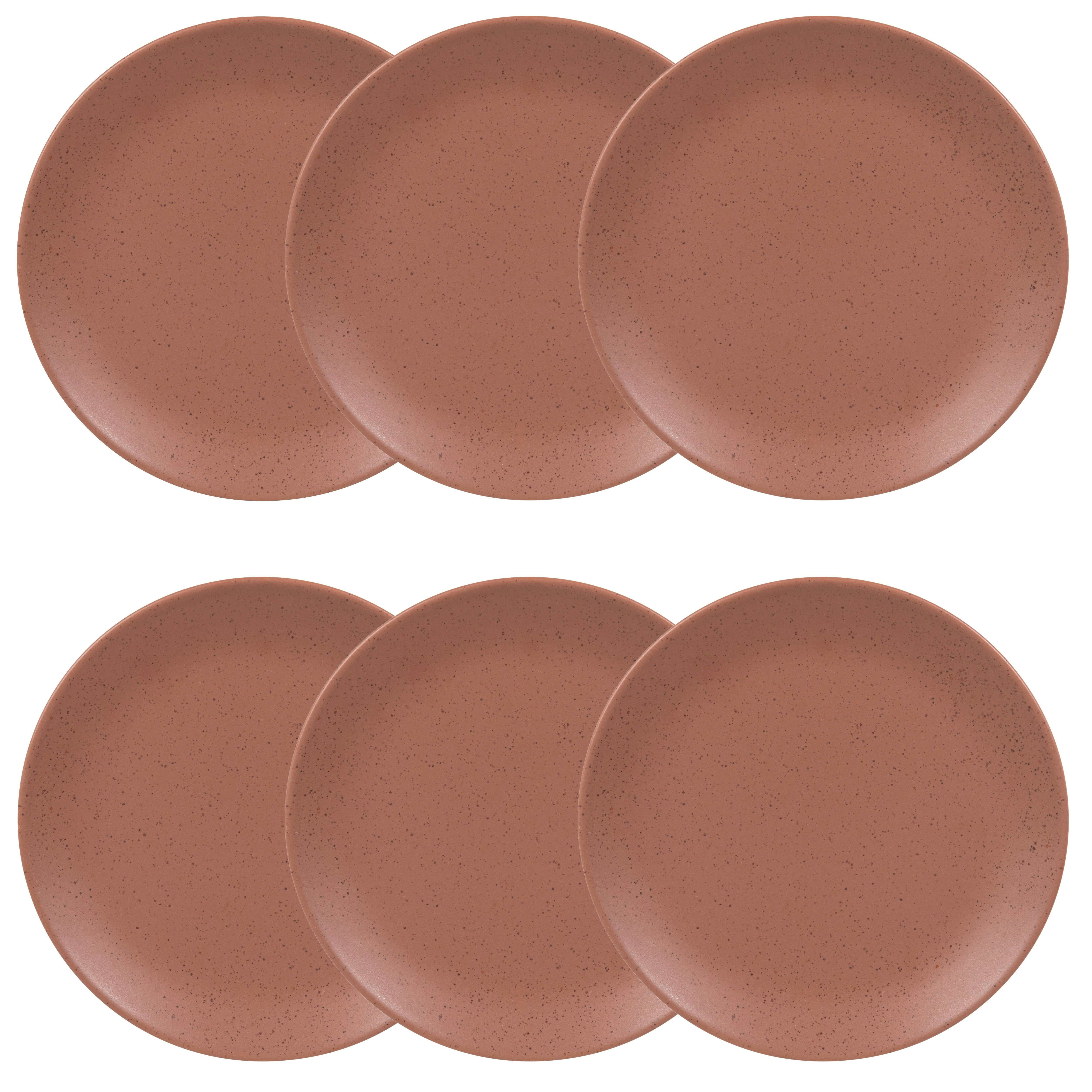 AUSTRIA - Assiette à dessert en faïence marron