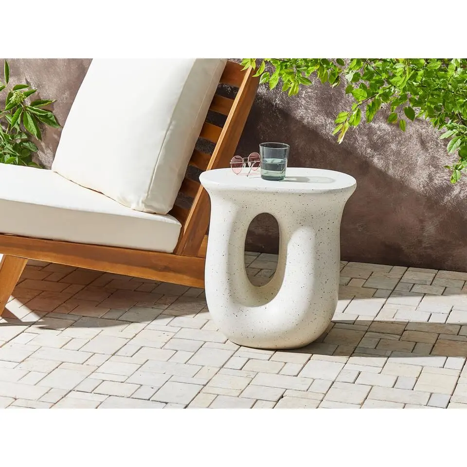 IDRO - Bijzettafel - Gebroken wit - Lichtbeton