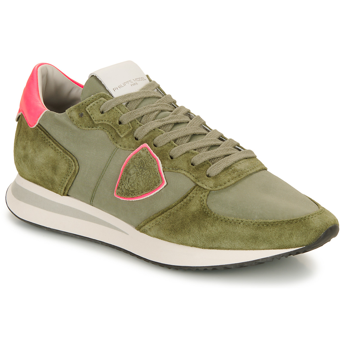 Philippe Model - TRPX LOW WOMAN - Kaki / Pink
