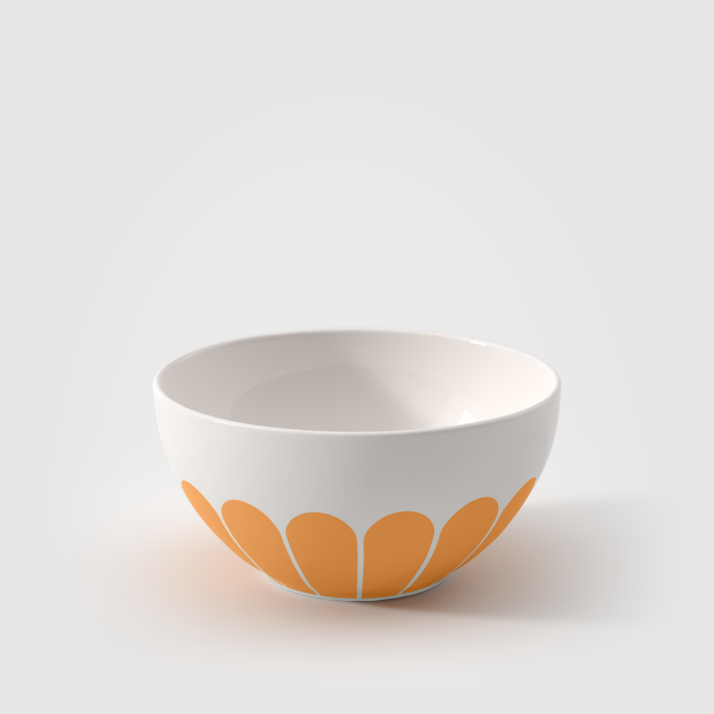 Fleur Cereal bowl - Yellow, 14.6 oz, Premium Porcelain