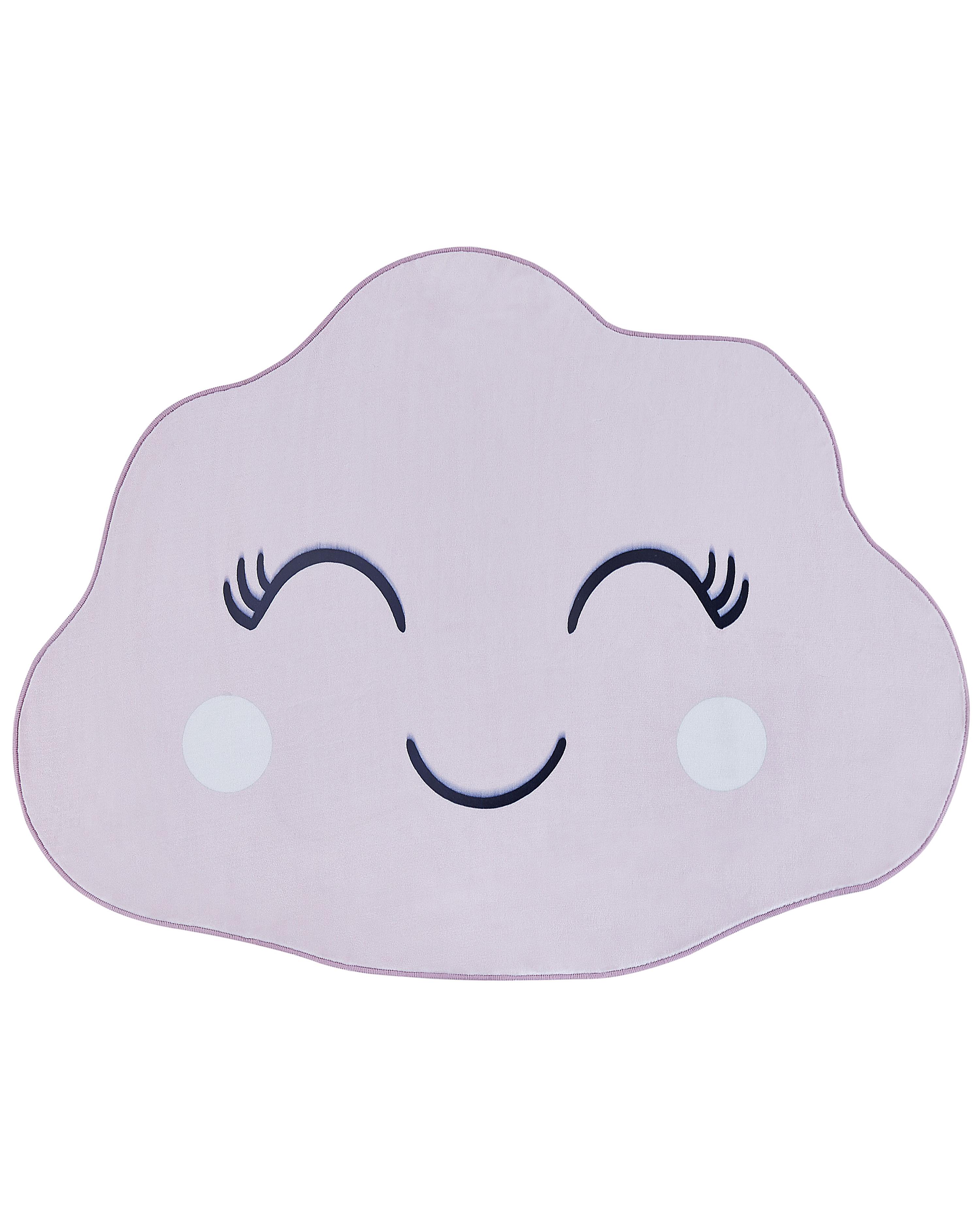 Kids Rug CUMULUS Pastel Pink 90 x 120 cm