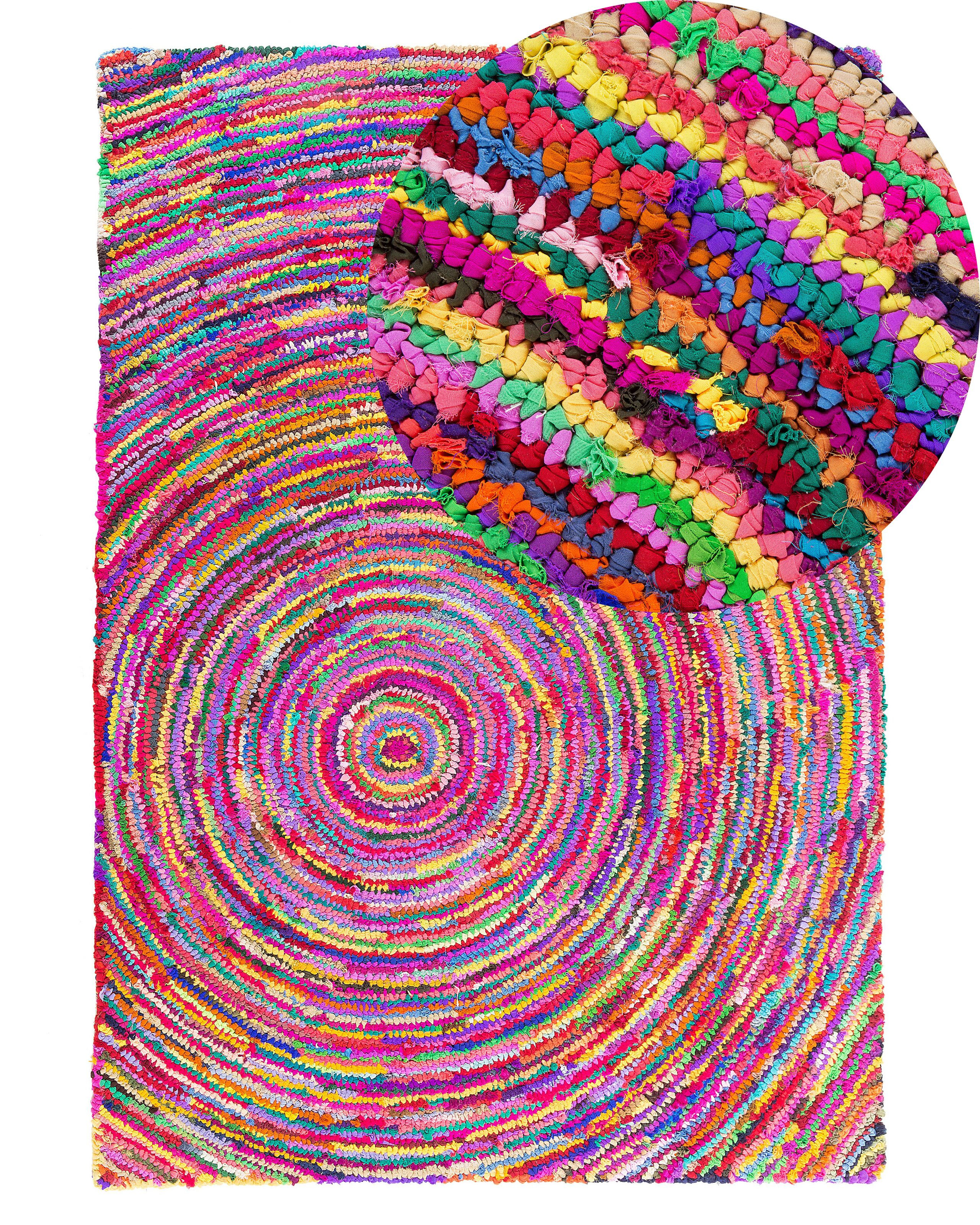 Dywan ręcznie pleciony 140x200 cm kolorowy