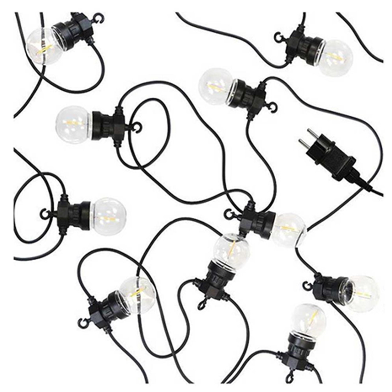 Girlanda świetlna LED Party 20 żarówek G50 12,5 m IP44 ciepły biały 230V