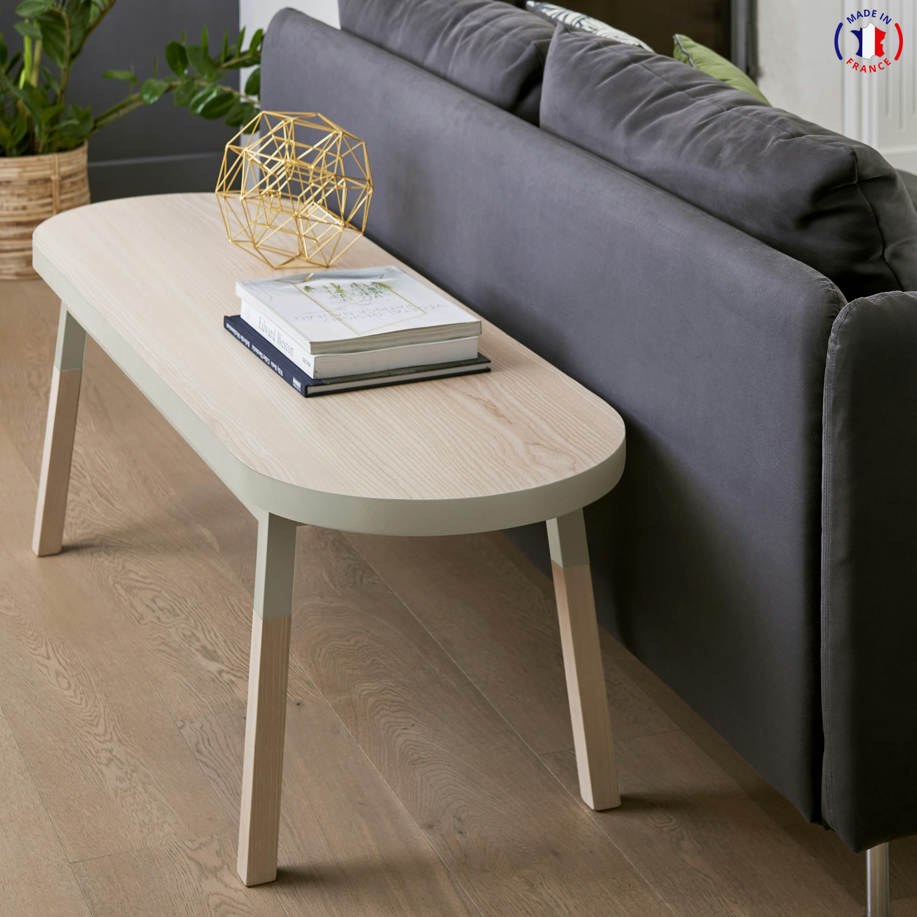 EGEE - Dos de canapé banc 140 cm, 100% frêne massif