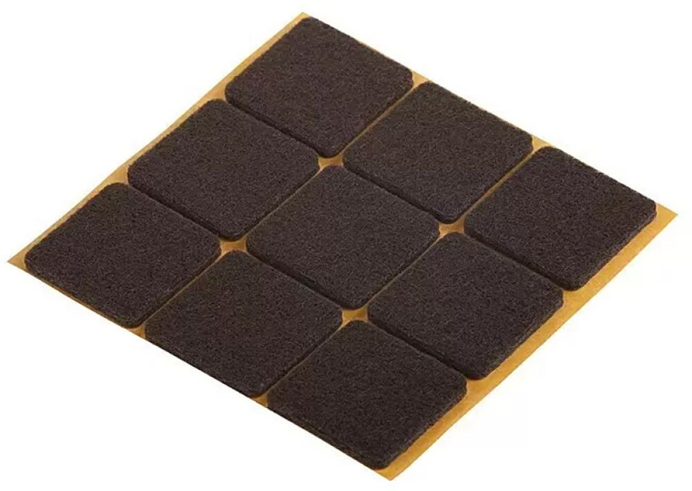 FILTPUTER SUKI SELVKLEBENDE BRUN 25X25MM 12-PAKNING