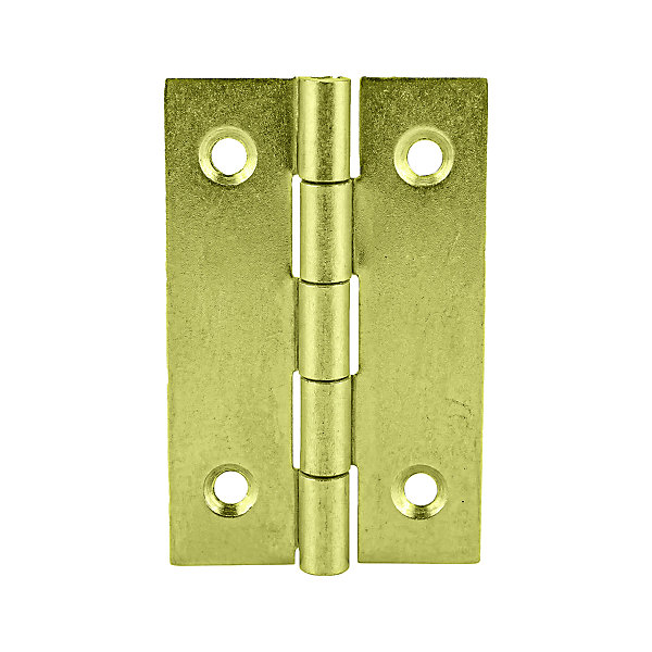 2 charnières acier laitonné Diall 40 x 25 mm