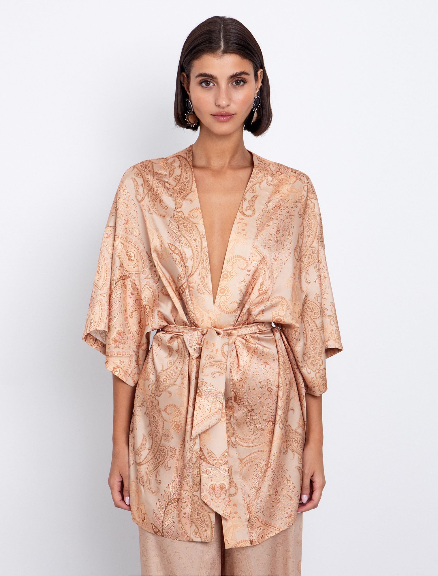 Satin κιμονό λαχούρι