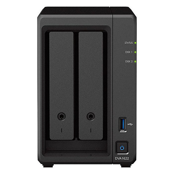 Enregistreur Vidéo Réseau Synology DVA1622 2 baies 6 Go RAM Noir