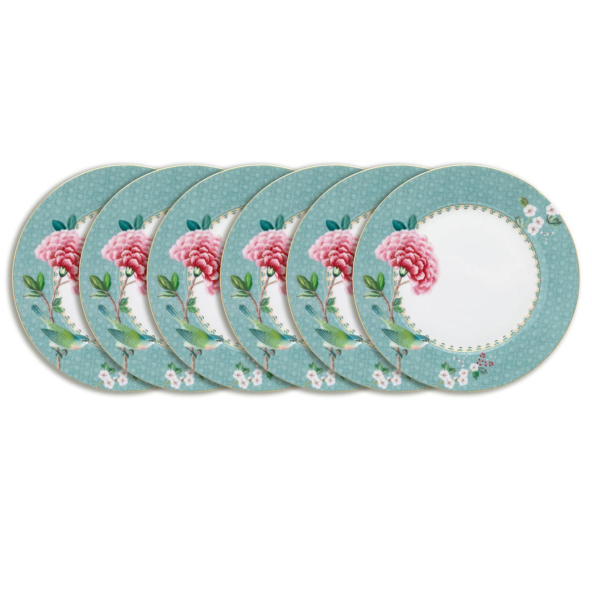 Pip Studio - Blushing Birds Borden - Servies set van 6 - 21cm