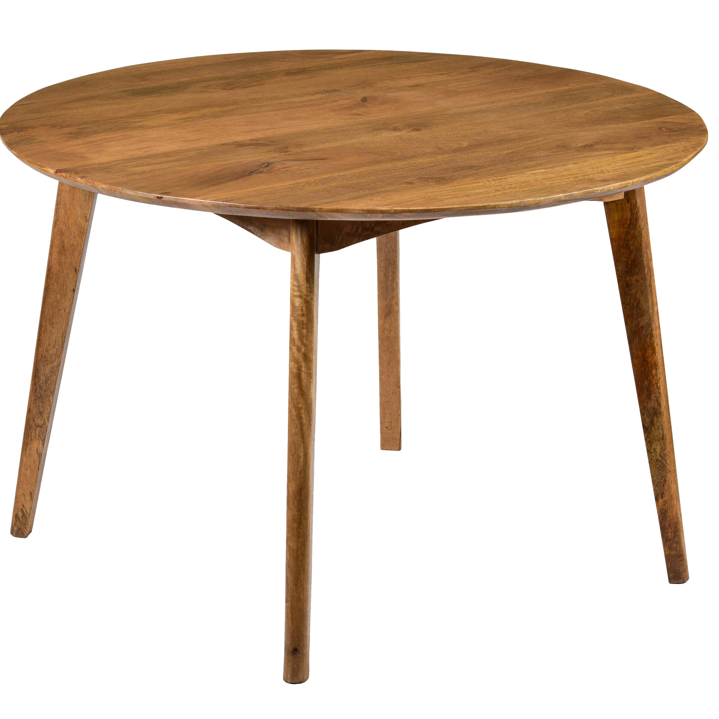 GEDEON - GEDEON,Table repas ronde D.120 cm, 6 p, en bois de Manguier massif