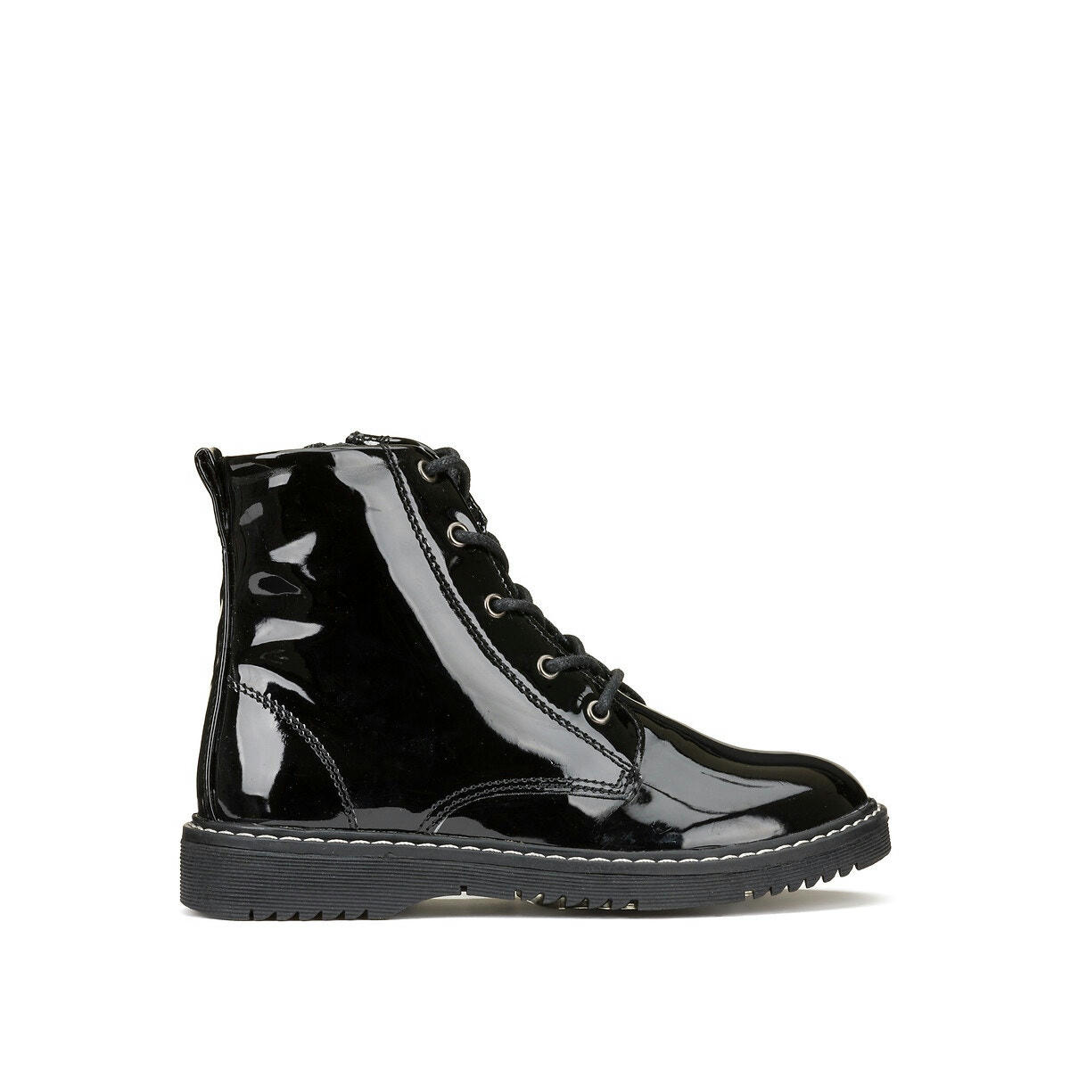 Bottines vernies zippées