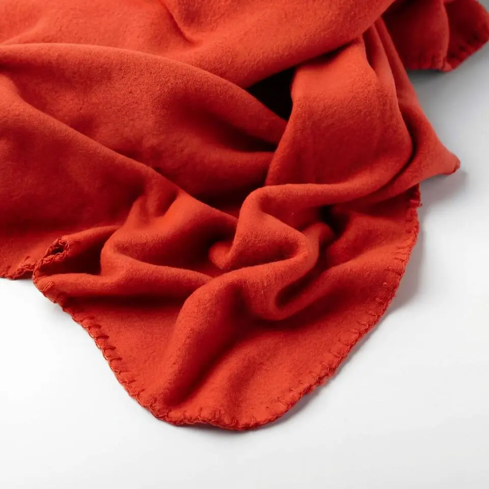 DEX - plaid 130x160 cm - fleece deken - Cherry Tomato - rood