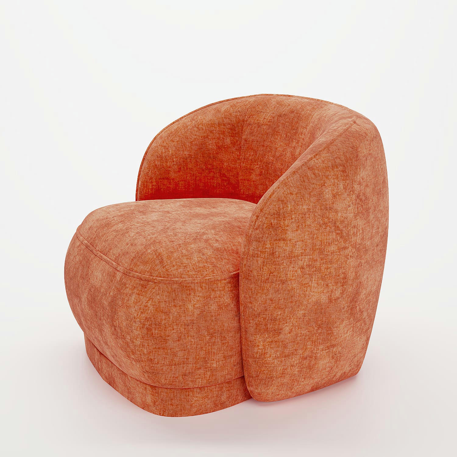 PABLO - Fauteuil design en velours ocre