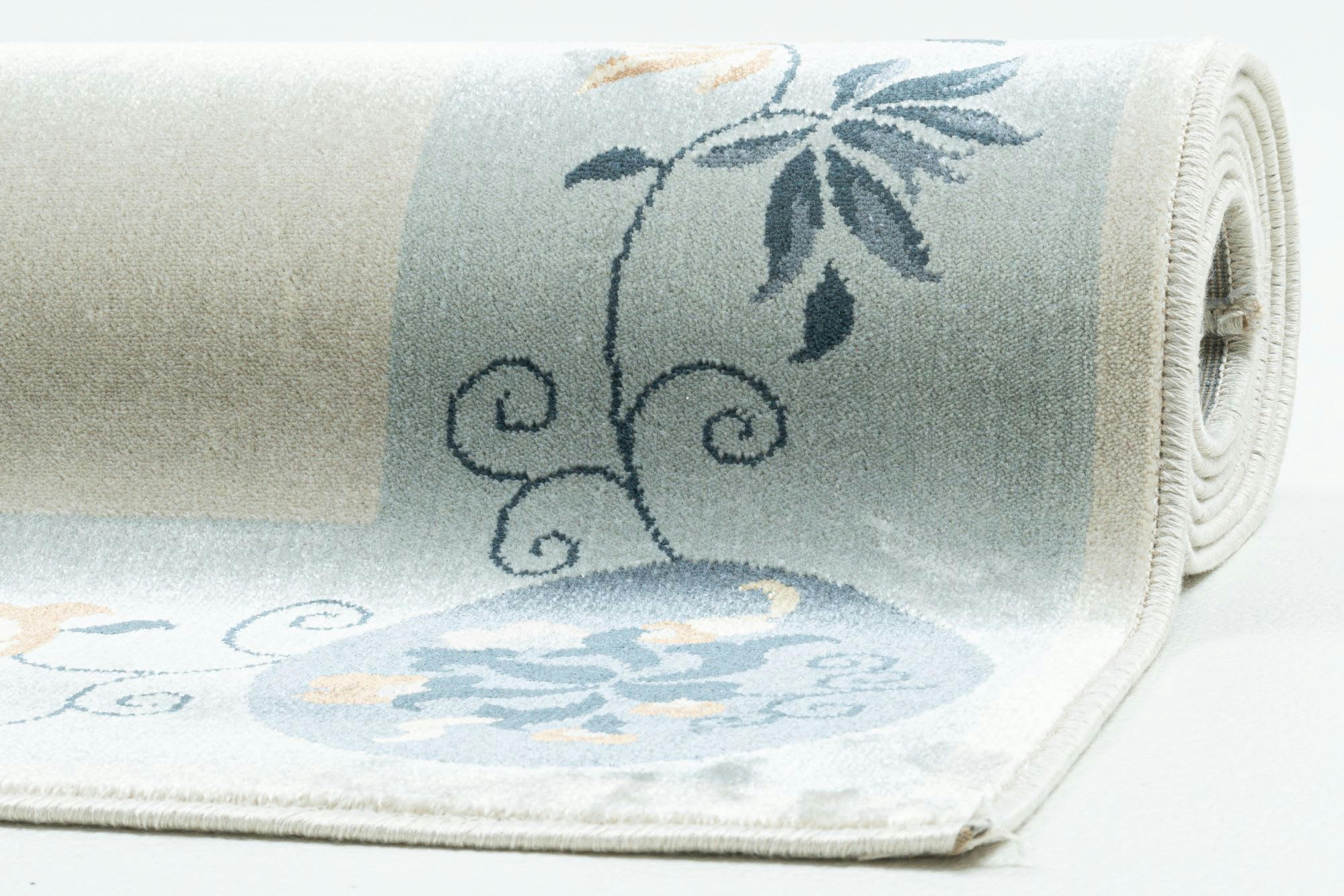 CHERINA - Tapis tissé à la machine en viscose - bleu clair 120x170 cm