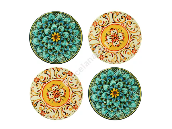 Kpl. podkładek ceramicznych 10,8 cm (4 szt.) Hanipol - Mix kolorów 33.008-2001