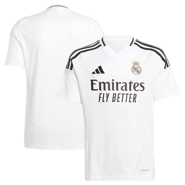 Los Merengues adidas Youth 2024/25 Home Replica Jersey - White