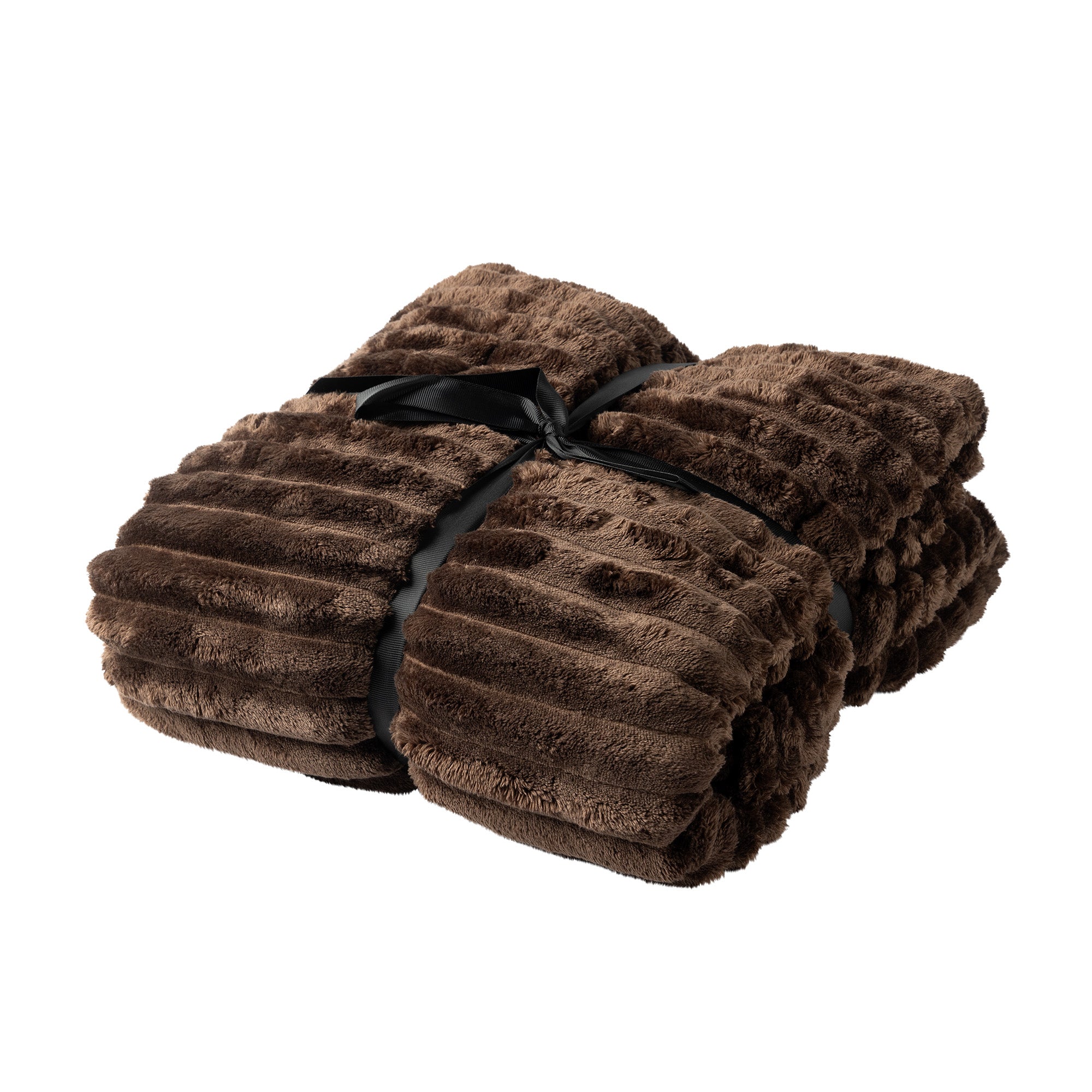 RICKY - plaid 150x200 cm - superzacht - warm en donzig - Chocolate Martini - bruin