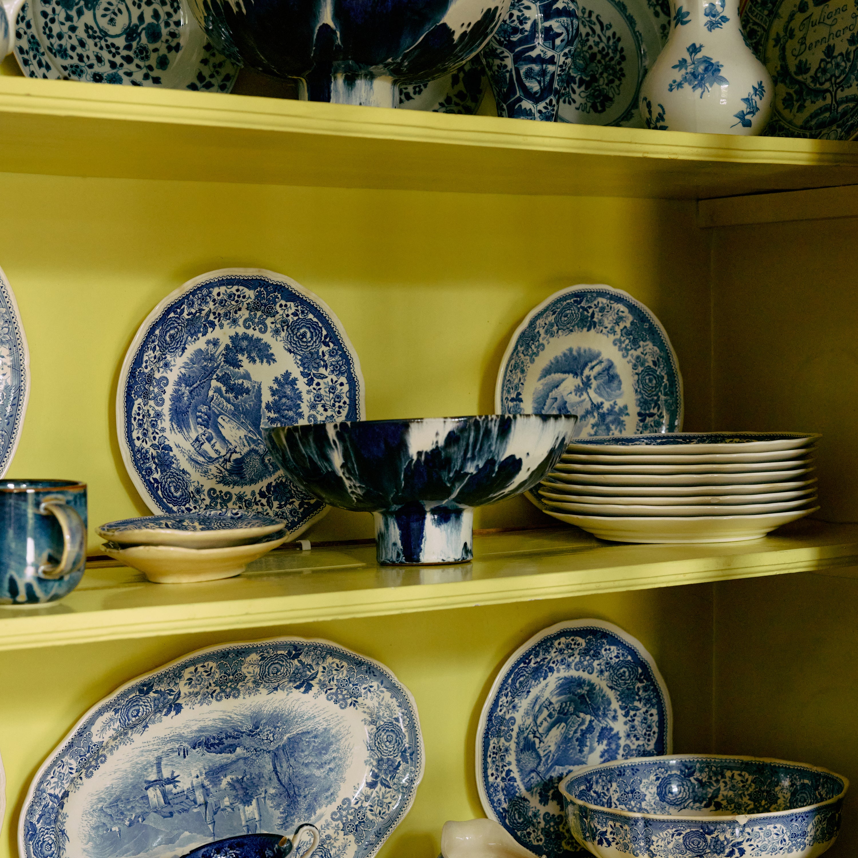 HKliving Indigo Serveerschaal Ø 26 cm