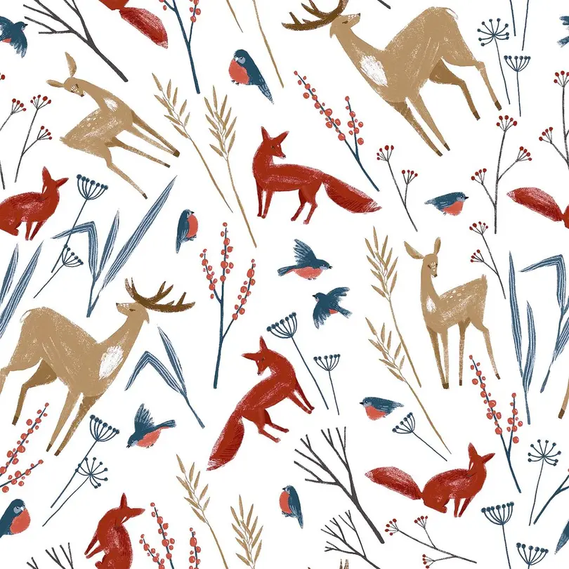 Serviette 20er-Set Herbst Tiere