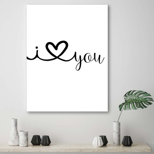 Feeby Obraz na płótnie I love you 40x60