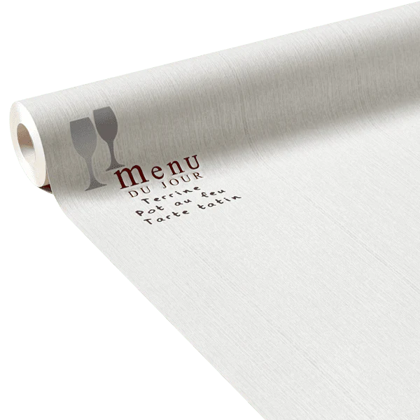 Papier peint vinyle MENU DU JOUR coloris écru