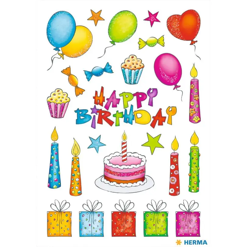 Sticker 2er-Set Geburtstag