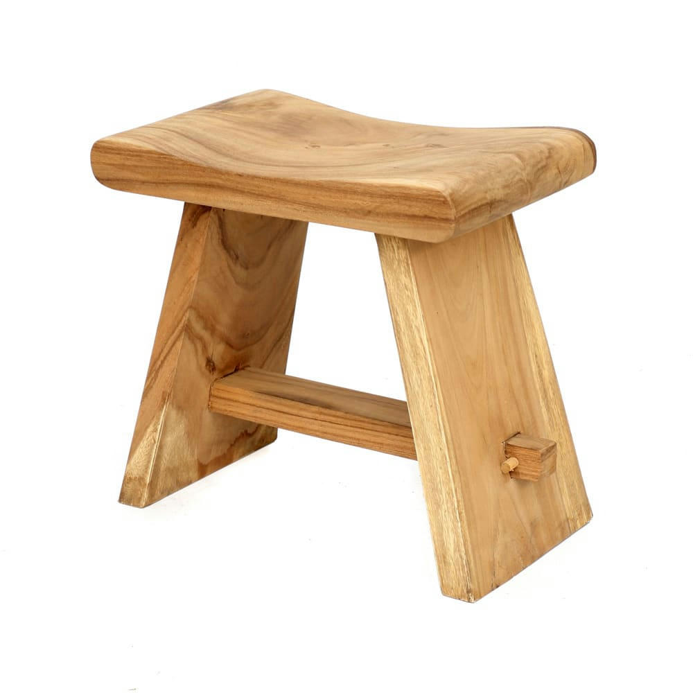 SUAR - Tabouret en bois de suar naturel