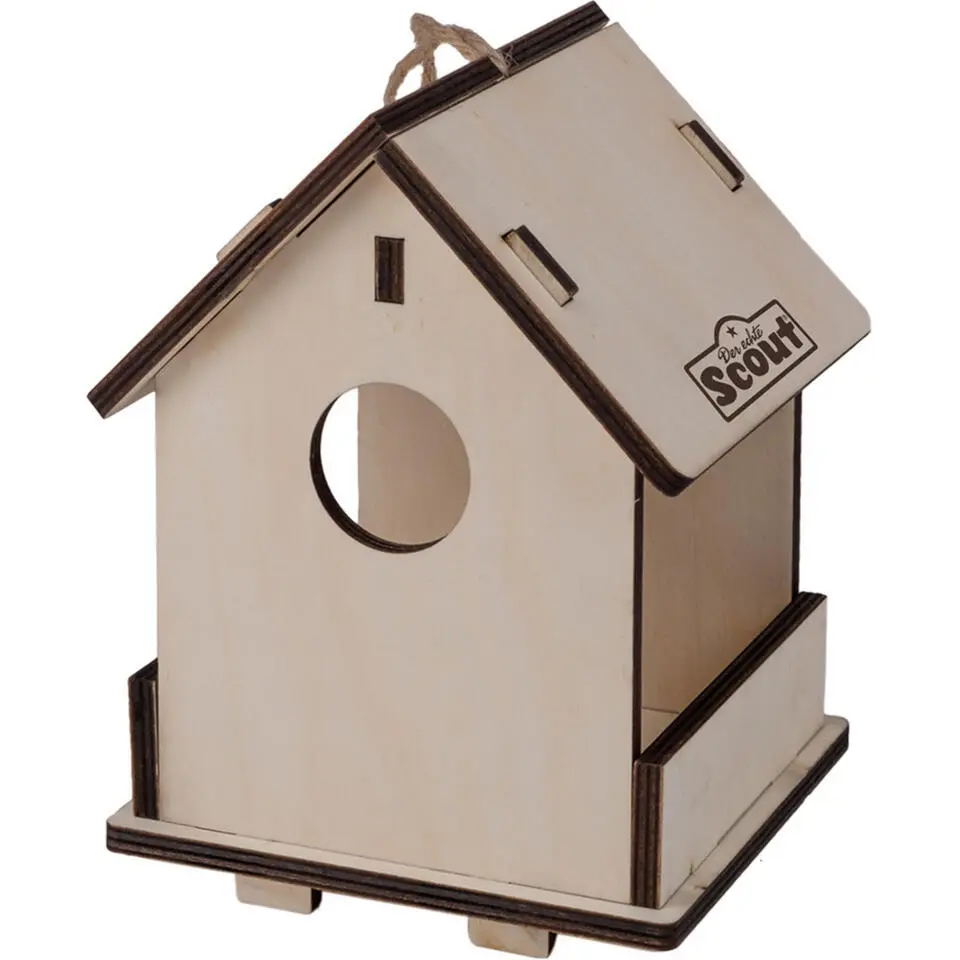 Vogelhuisje - 2-in-1 - houten nestkastje - 14 x 19 cm