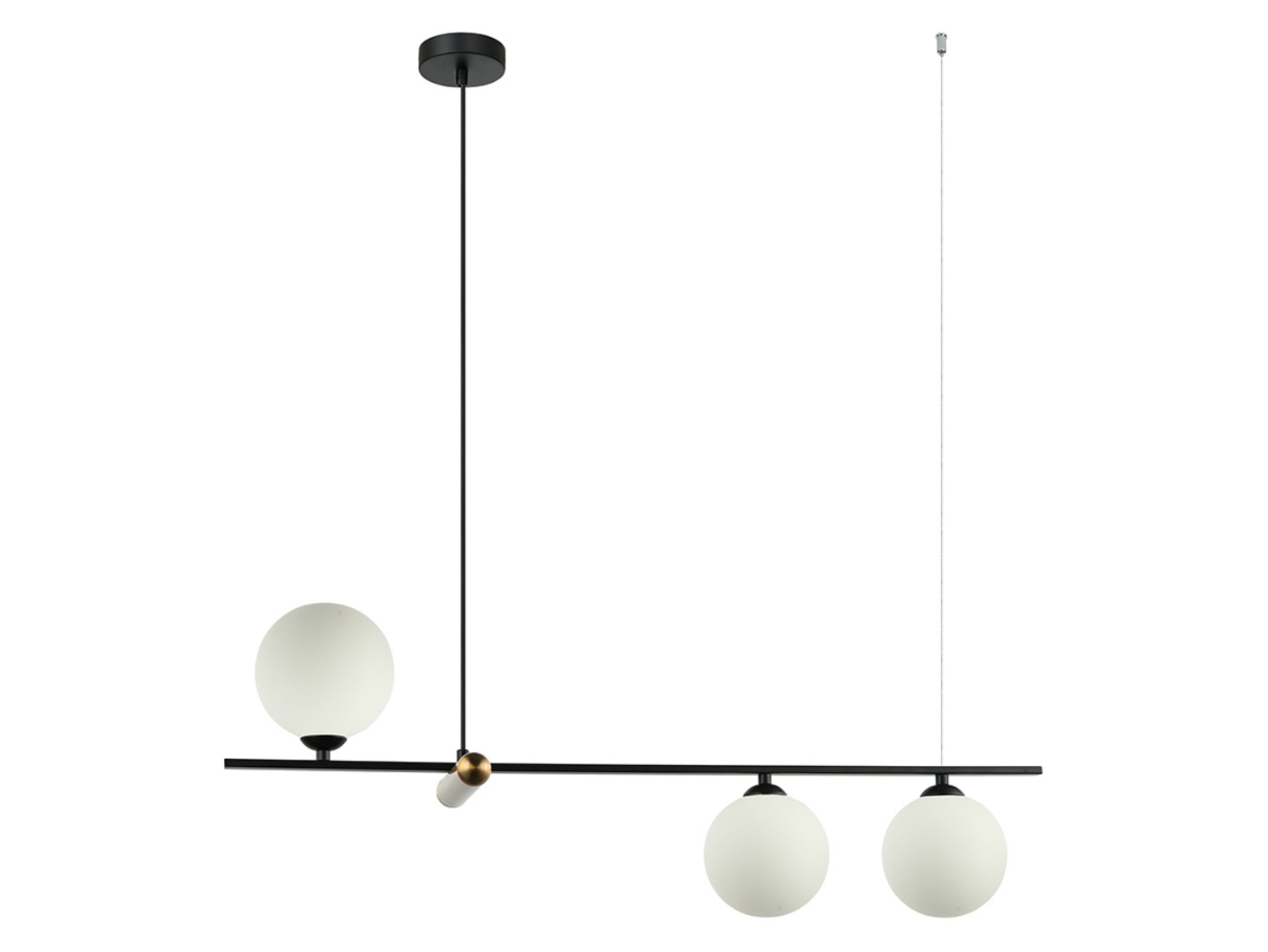 Lampa wisząca Barletta 3-punktowa stalowa czarna