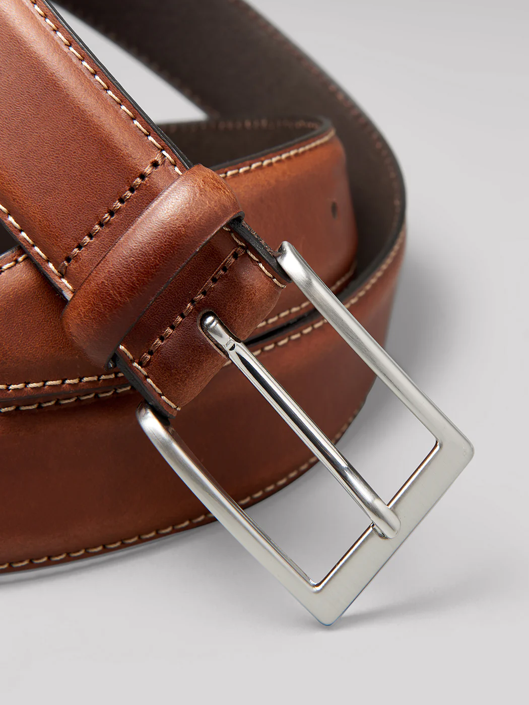 Ceinture en croûte de cuir lisse