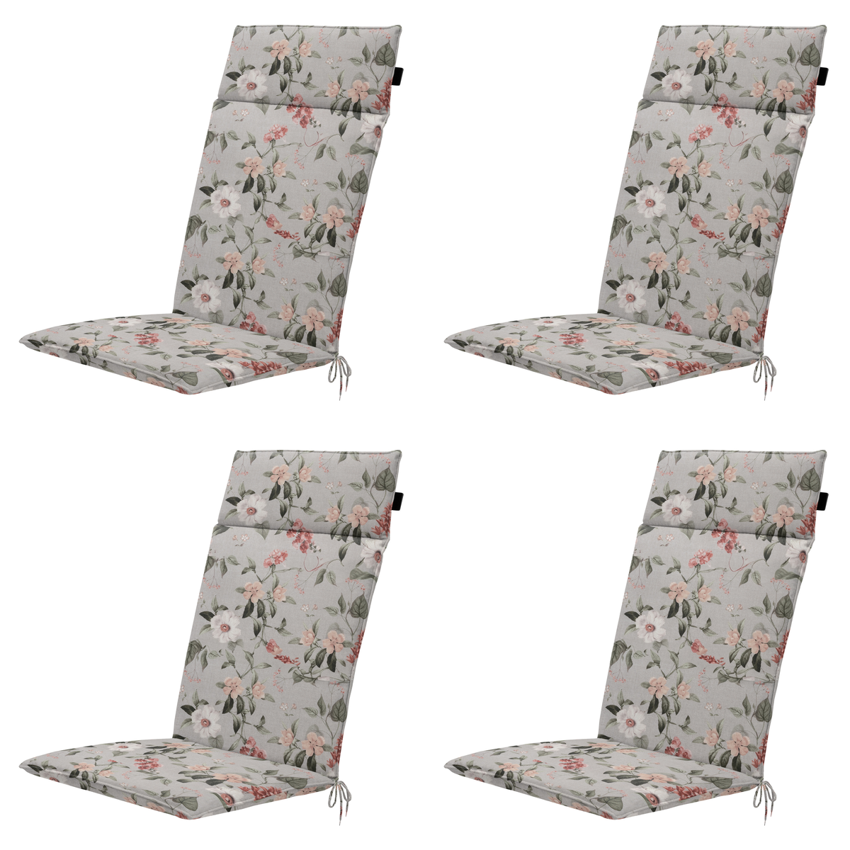 Madison tuintstoelkussen hoge rug Julliete - multikleur - 120x50x4cm - set van 4
