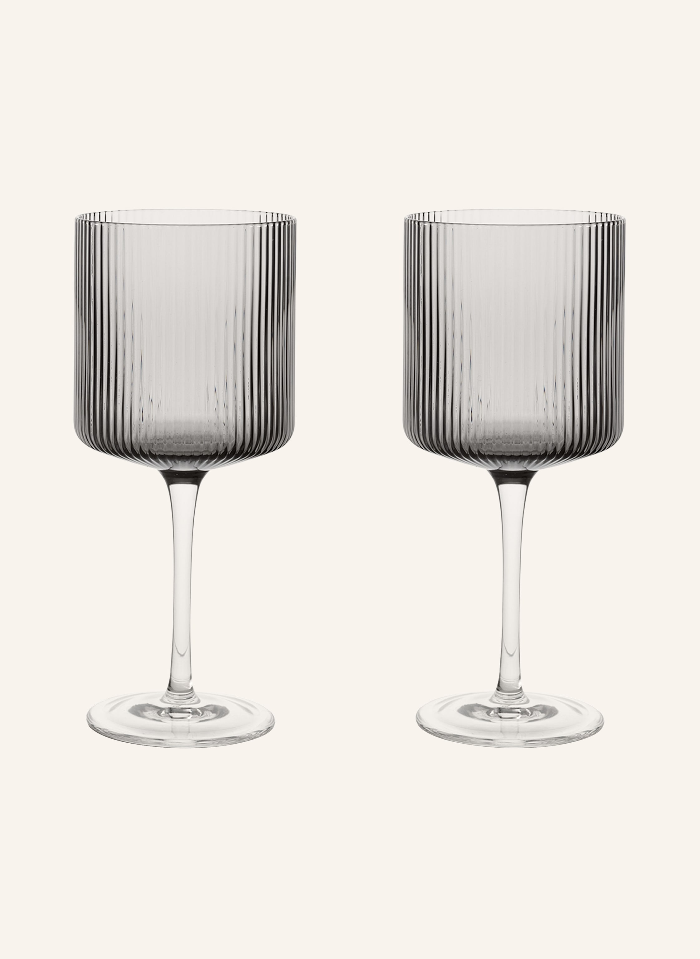 Ferm LIVING 2er-Set Weingläser RIPPLE