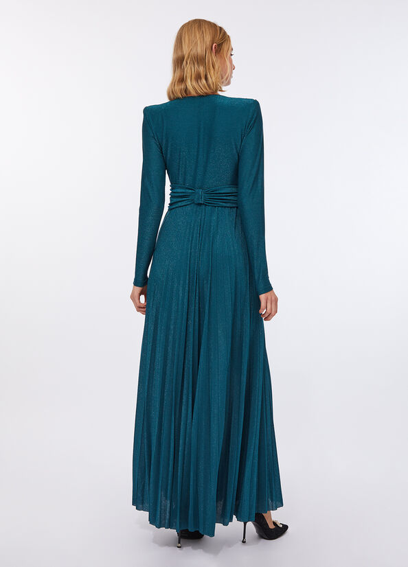 Abito lungo elegante pliss&eacute;