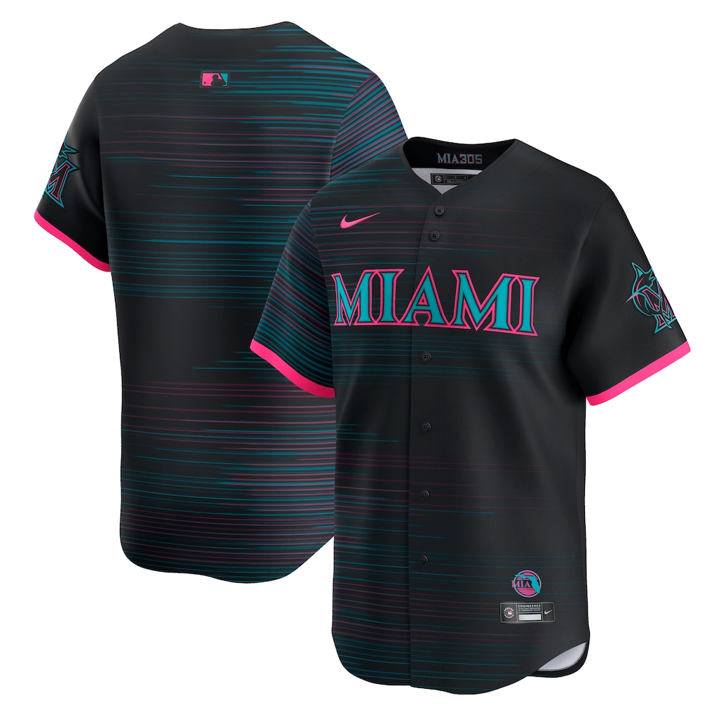 Miami Marlins Nike 2025 City Connect Limited Jersey - Black