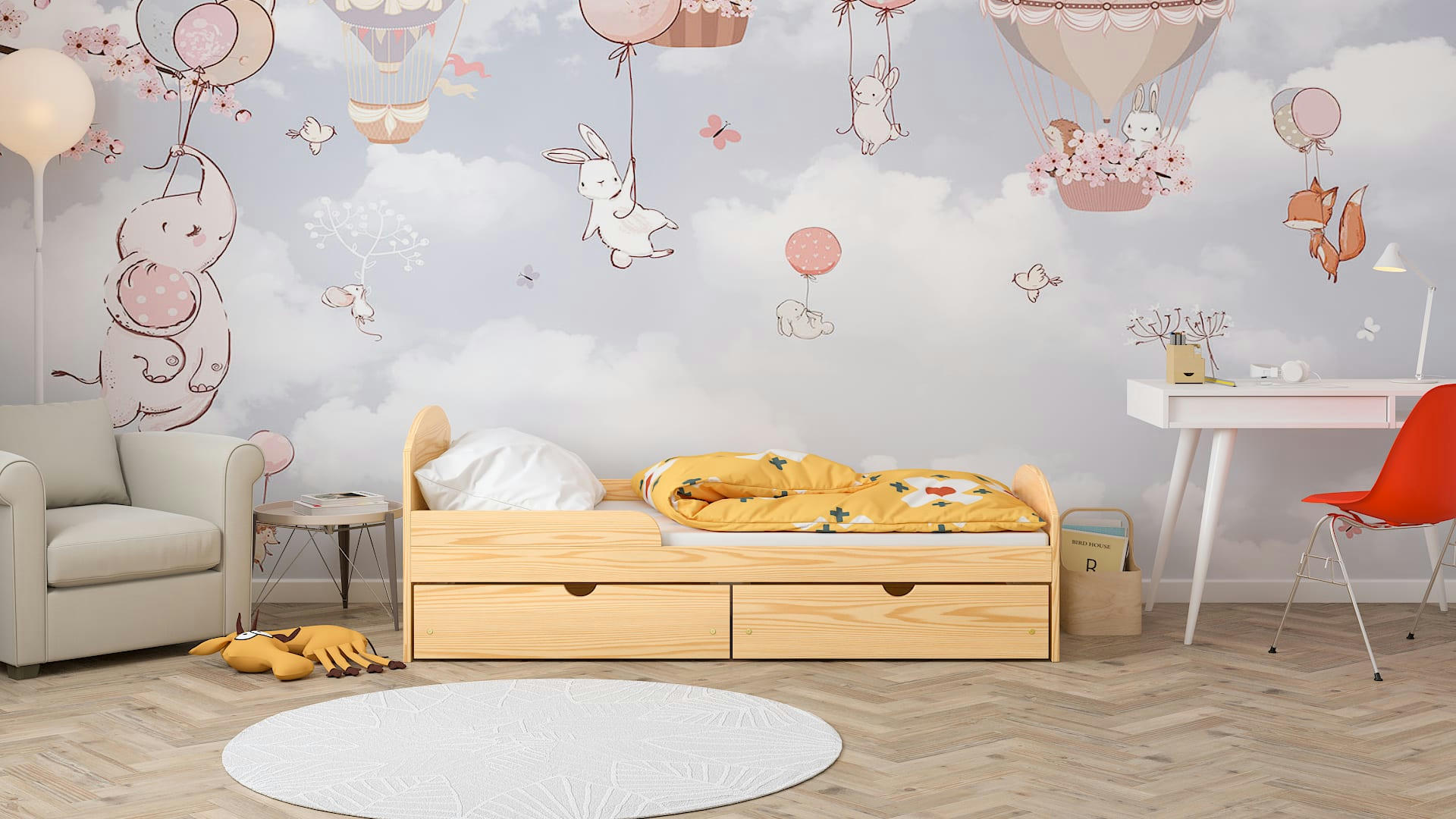 - Lit simple en pin massif 180x80 naturel