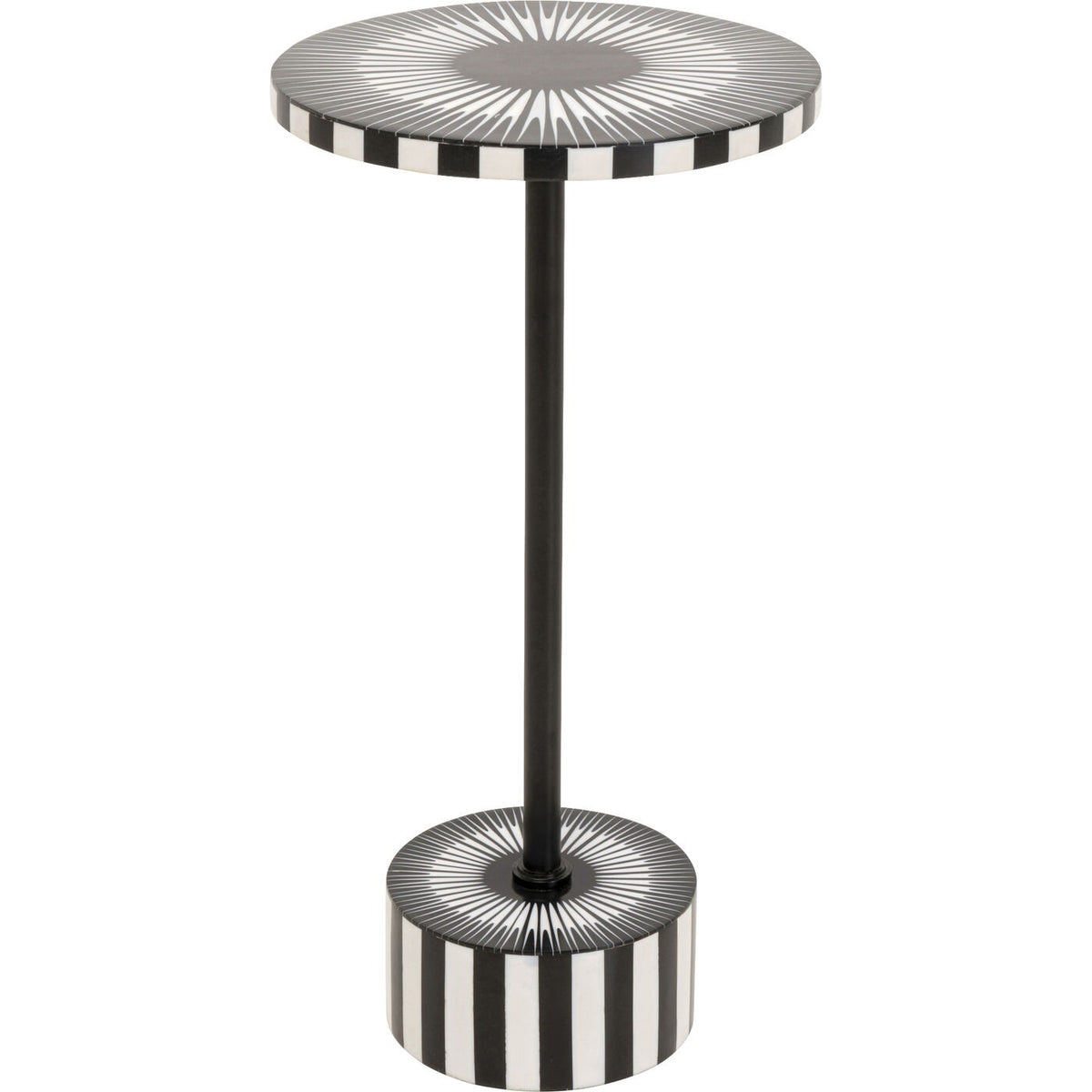 Kare Design Bijzettafel Iris Ø25cm zwart en wit