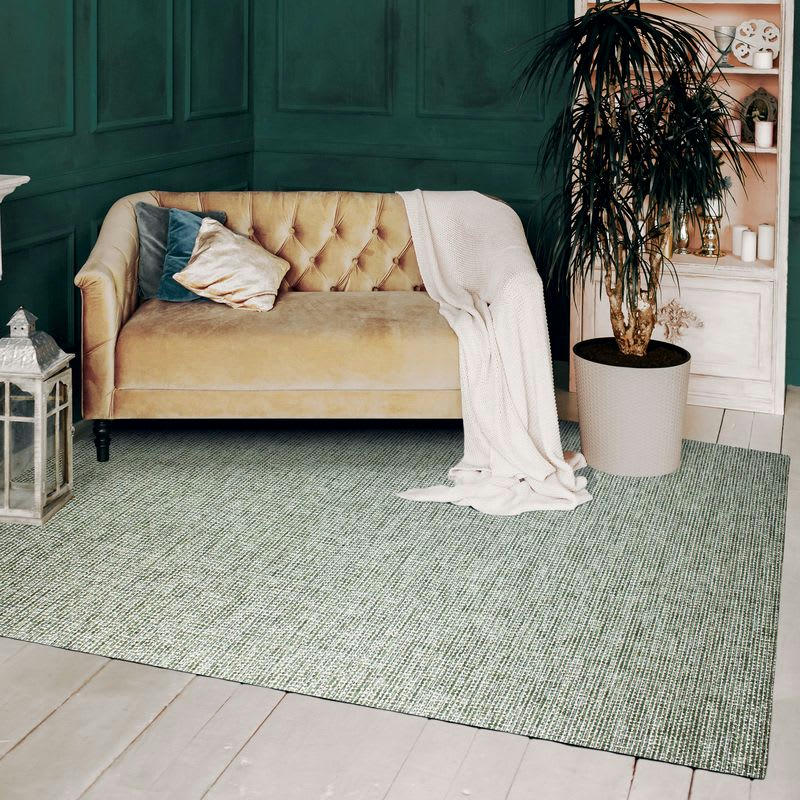 KOKO - Tapis effet tweed pour intérieur et extérieur vert 180x280