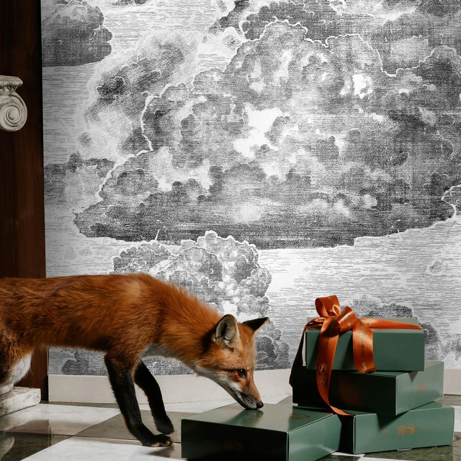 VINTAGE - Papier Peint Nuages 250x200 cm