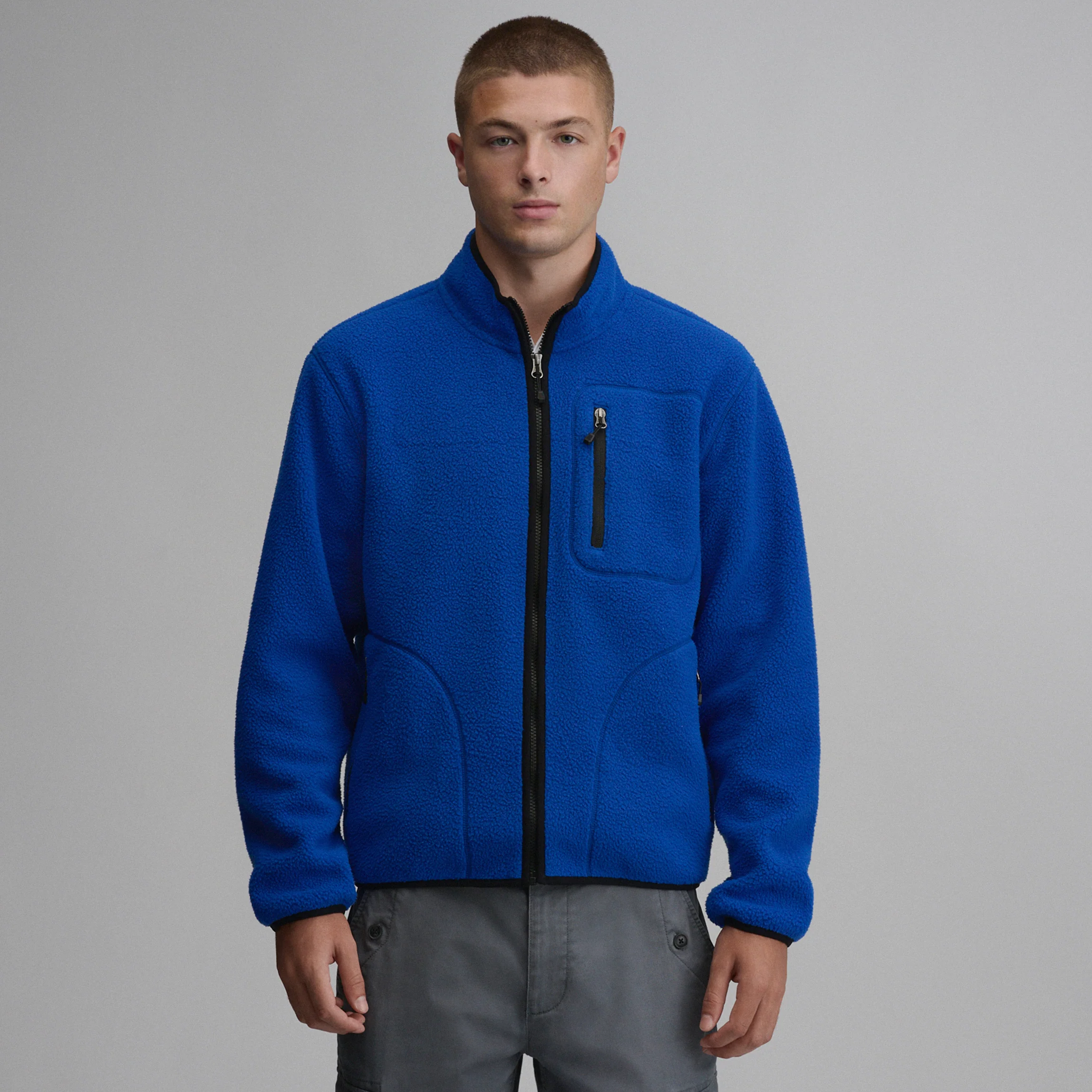 Men's Journey Full-Zip Solid Fleece Pullover