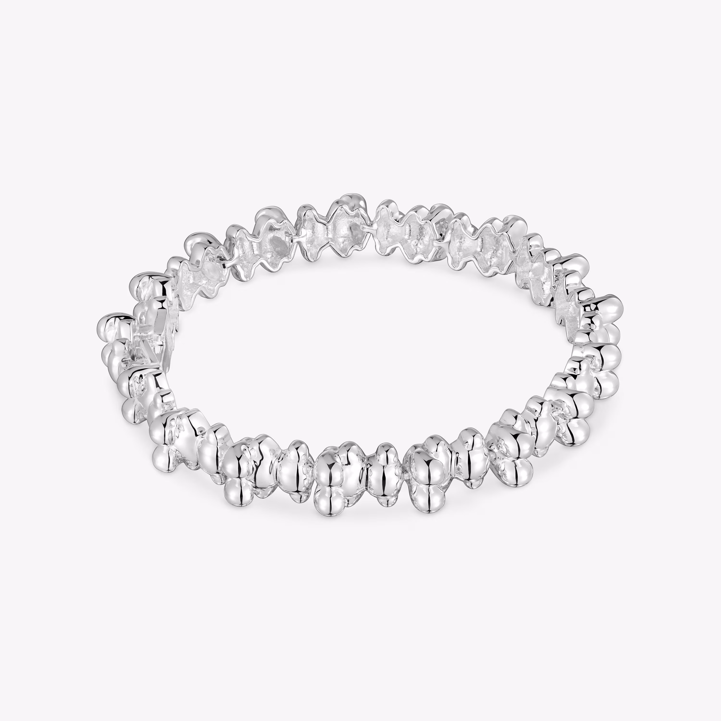 Pulsera cadena de plata motivos oso grande Bold Bear