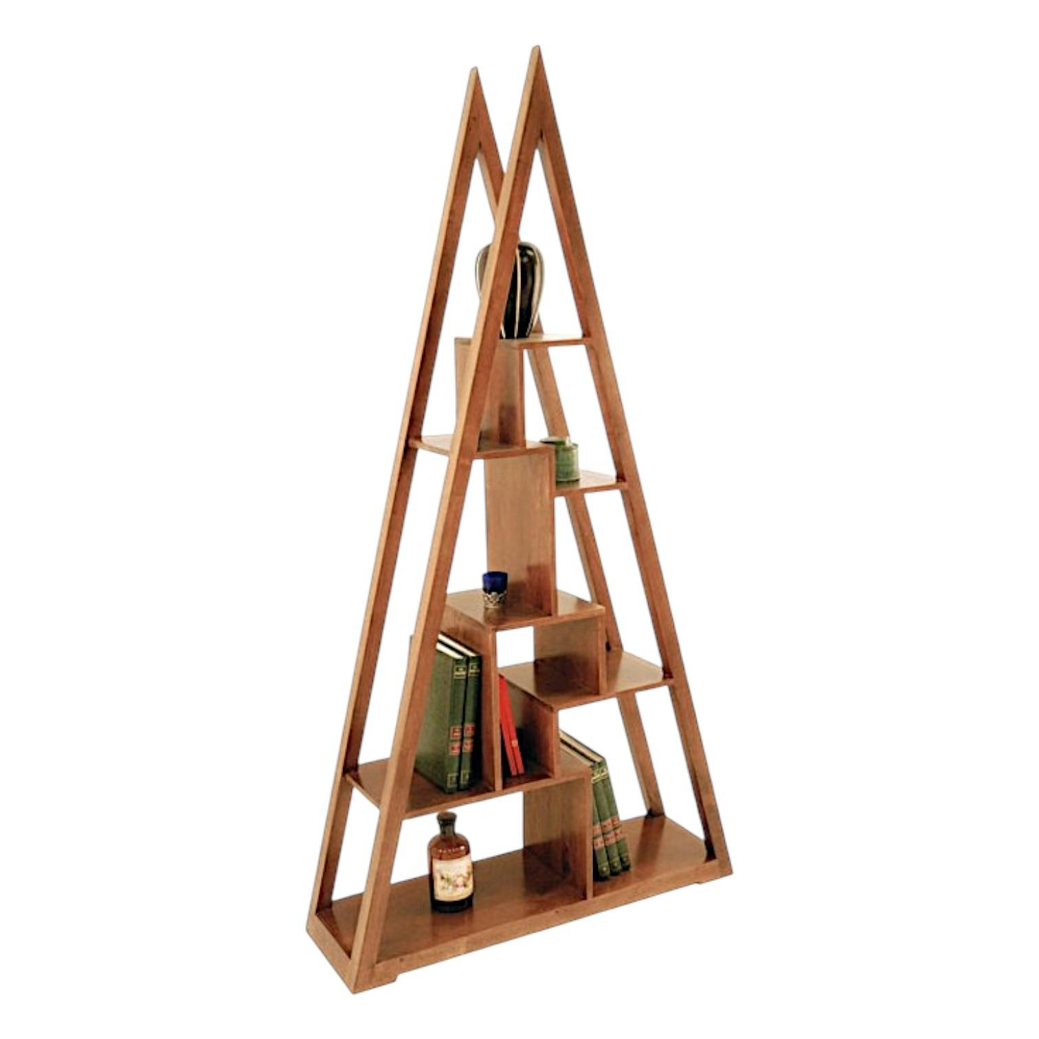 Bibliothèque pyramide originale hévéa 100x190cm MAORI