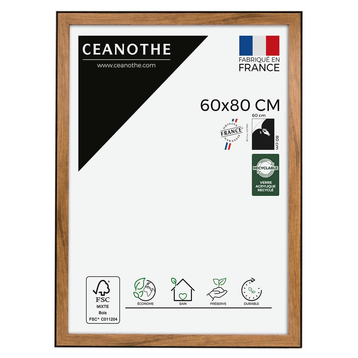 LOFT - Cadre photo marron et noir 60x80 cm résine recyclée