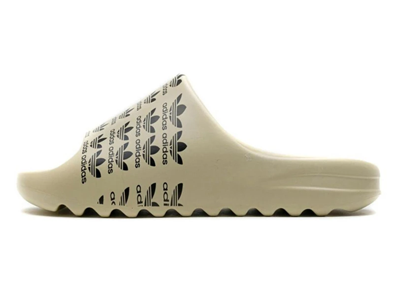 Yeezys Slides Desert Sand Logo FW6345-A