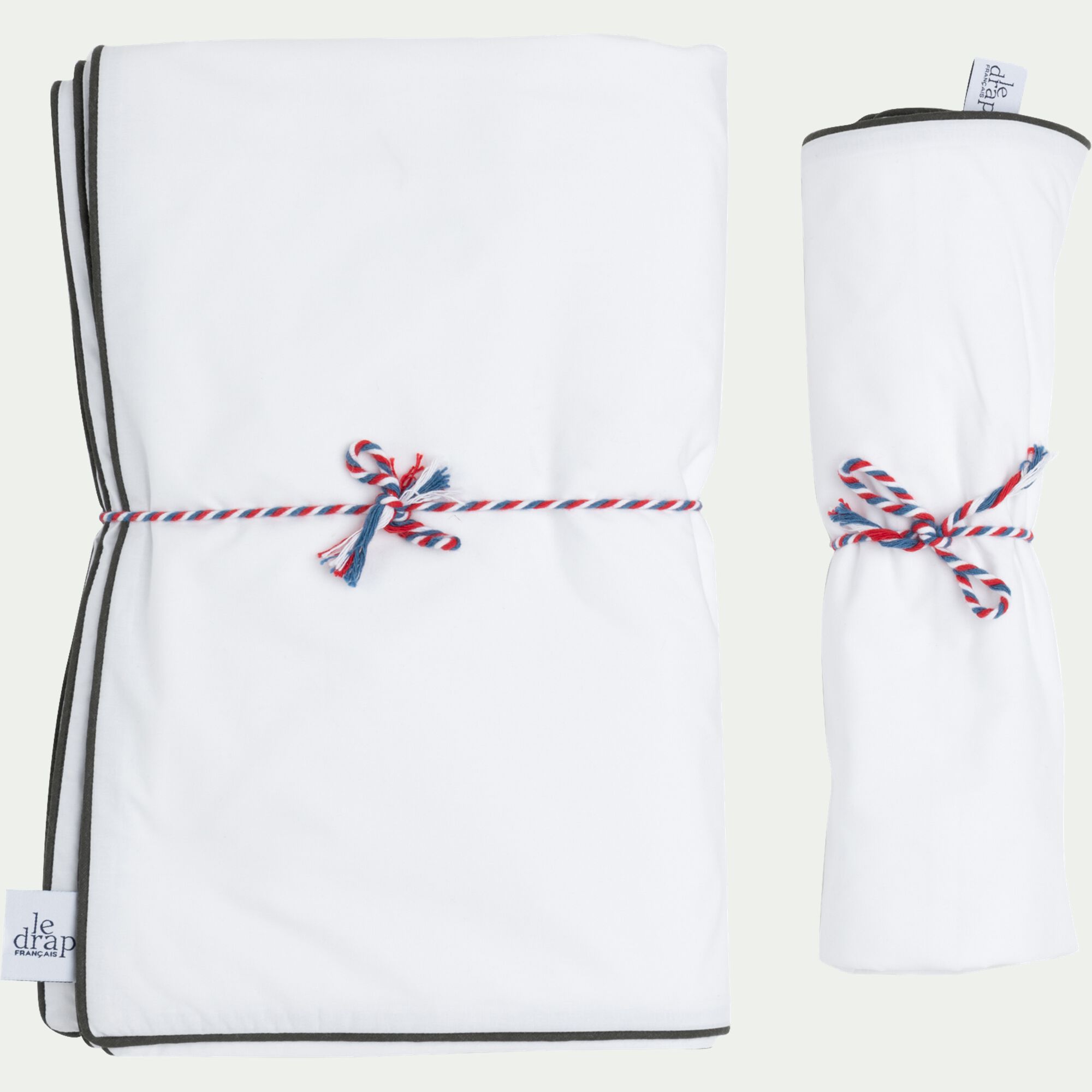 BONSON - Housse de couette en percale de coton 260x240cm - blanc