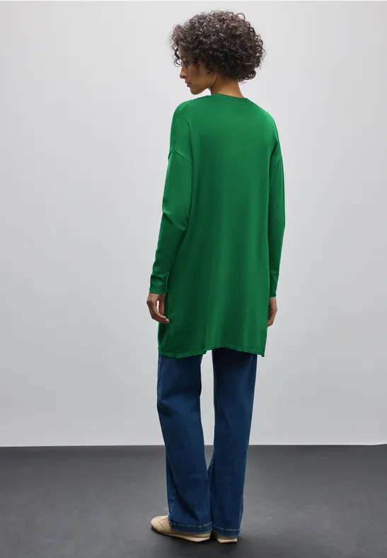 Langer Feinstrickcardigan