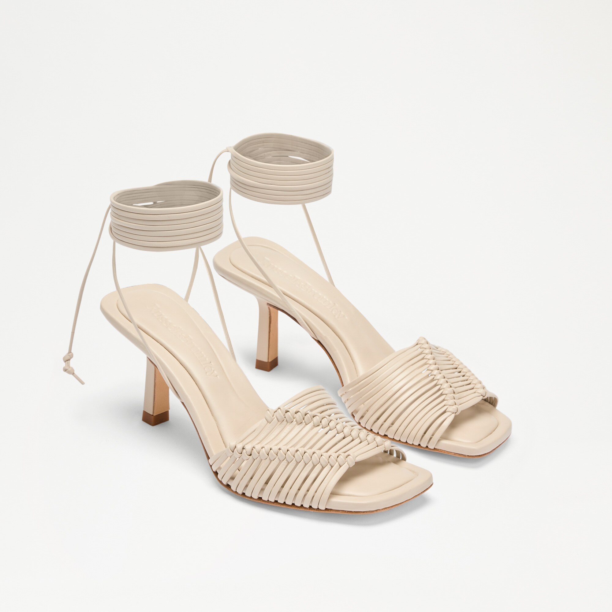 Angelbank<br>Lace Up Heeled Sandal