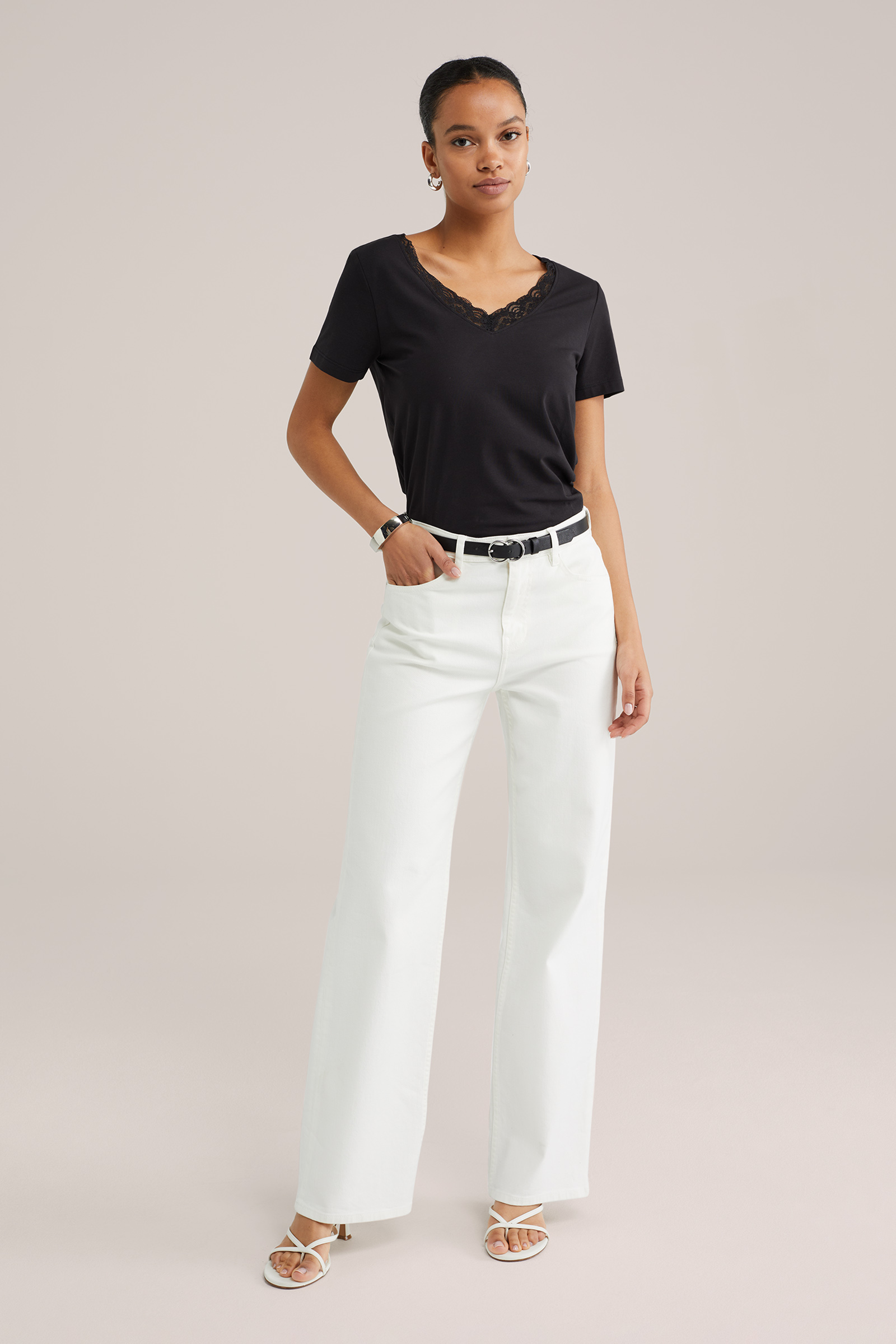 Dames T-shirt met kant