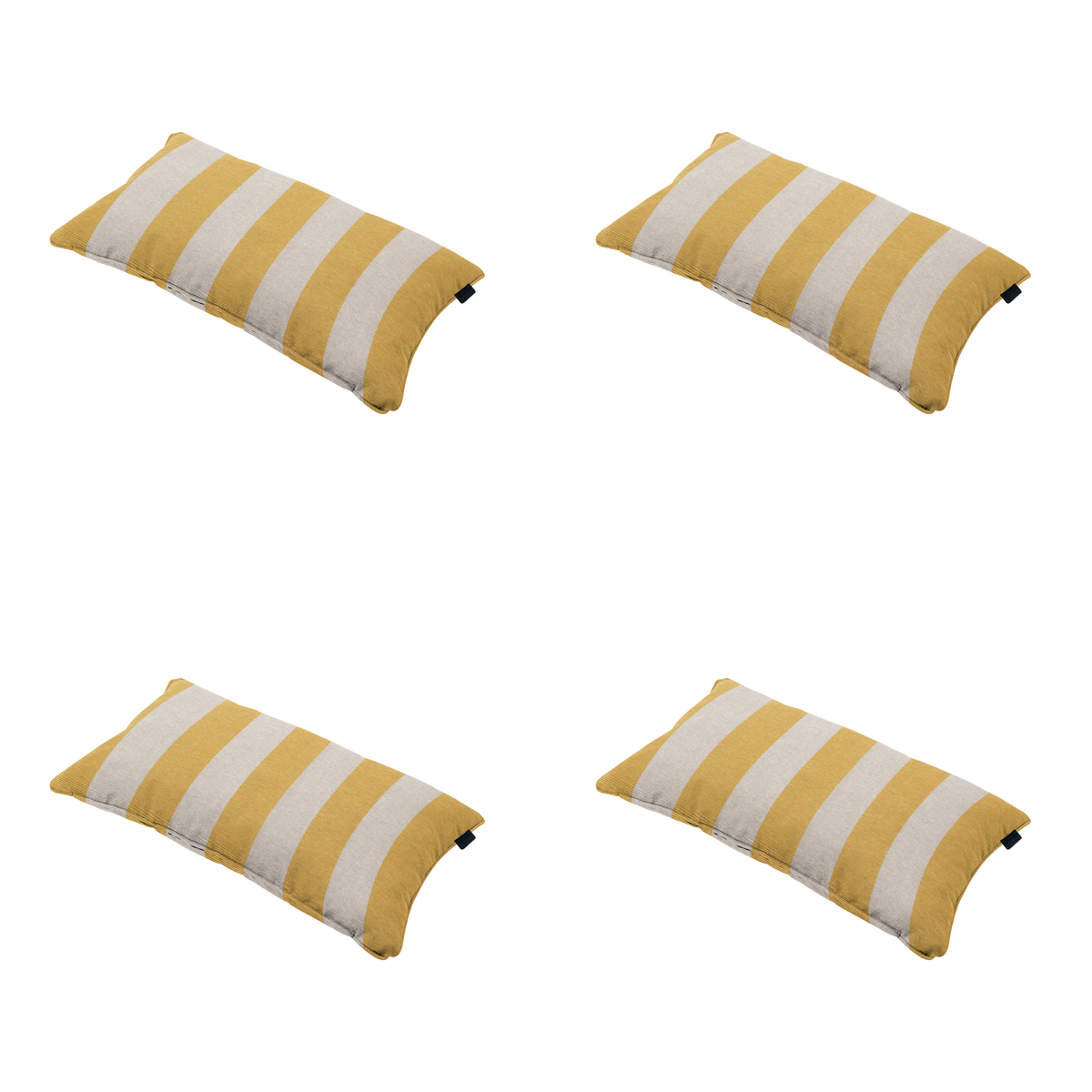 Madison sierkussen Amora - geel - 30x50x10cm - set van 4