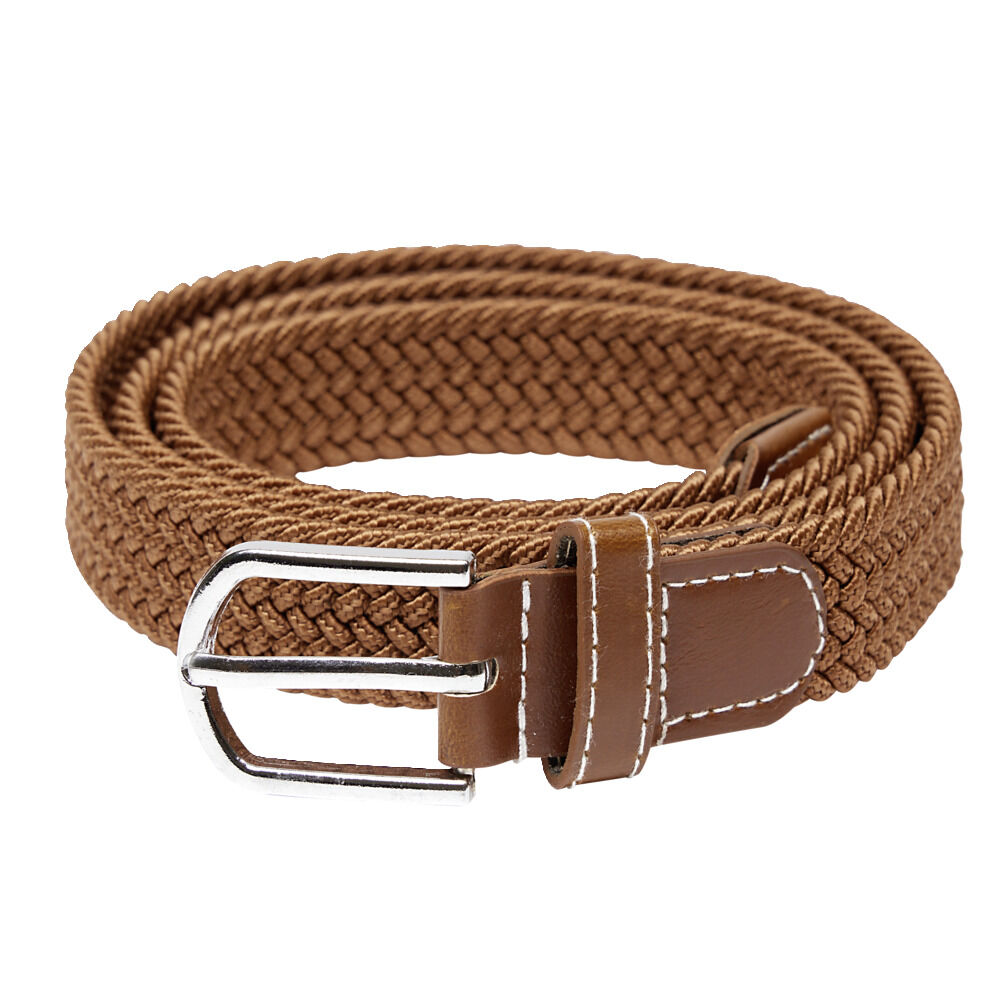 Ceinture homme tressée 105cm (2 modèles noir ou marron)
