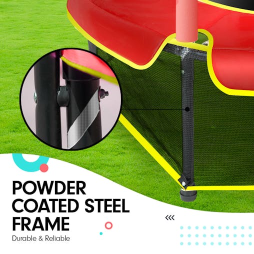 NNEDPE Kahuna Mini 4.5 ft Trampoline - Red Blue